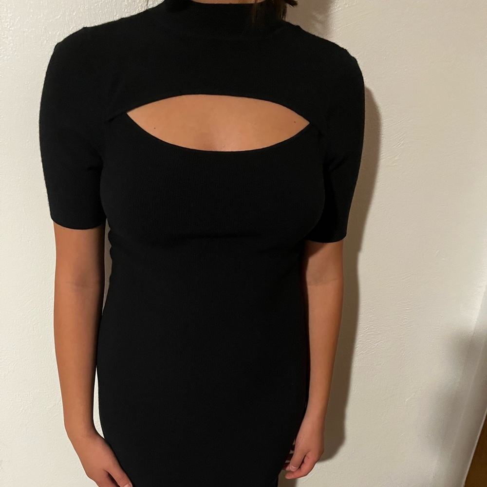 Ruched Body-Con Long Sleeve Dress